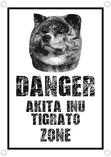 Targa cartello attenti - attenti, cane