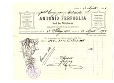 TRIESTE 1904 Antica fattura  Antonio Ferfoglia Maestro Spazzacamino vedi foto...
