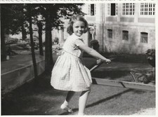 B1 -  Foto Photo Fotografia Anni 60 - Bambina Parco Giochi