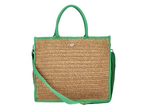 Borsa estiva bicolore verde - borsa,