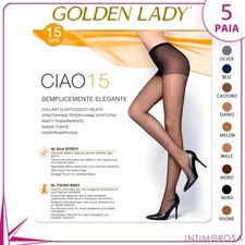 Collant velato Golden Lady ciao 15 elasticizzato 5 paia