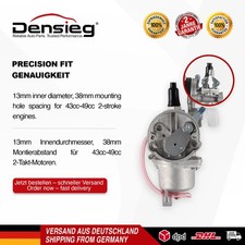 Densieg PZ13 13 mm Carburatore per 2 Tempi 47Cc 49Cc 50Cc Pocket Bike Motore