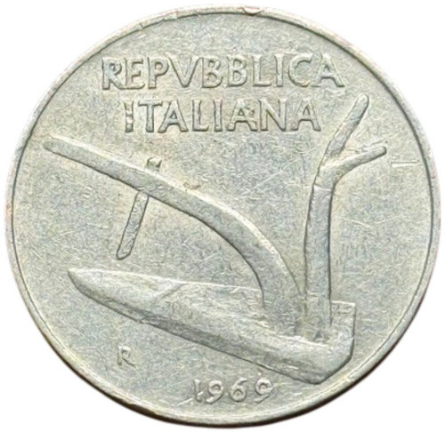 Lire 1969 aratro e - lire,