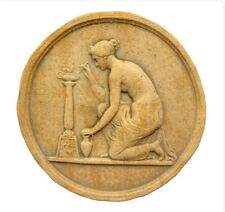 BASSORILIEVO MUSA TERRACOTTA ANTICATA DA APPENDERE MURARE 18/cm circa