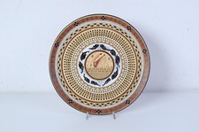 Piatto terracotta produzione Grecia decoro classico nave e pesci da muro