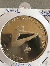 Korea del Sud SEUL 10000 WON 1988 SILVER ONCIA OLIMPIADI TUFFI DIVING PROOF UNC
