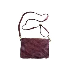 Borsa a Tracolla Intrecciata Vera Pelle Stile Vintage