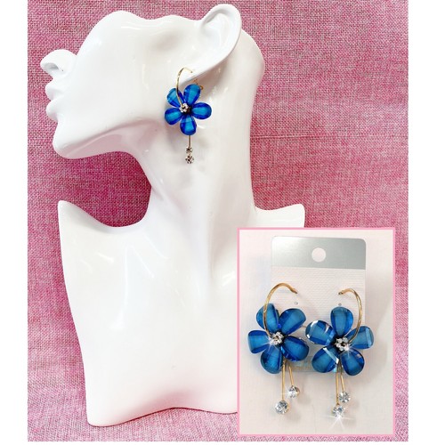 Orecchini cerchio con fiori - orecchini,