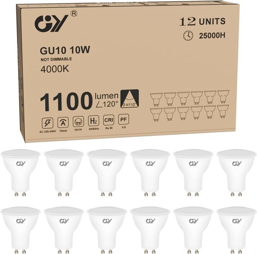 Lampadine led gu10 10w - 12,