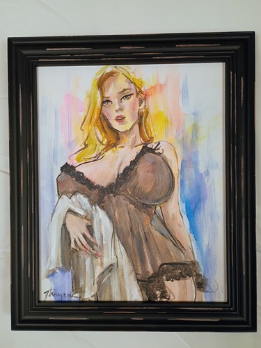 Quadro pinup originale - , tela
