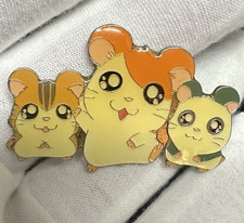 Spilla in metallo smaltato "Hamtaro" criceto carino Kawaii Hamtaro HAM-HAM & friends 1,5" con