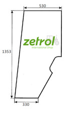 Vetro porta trattore per