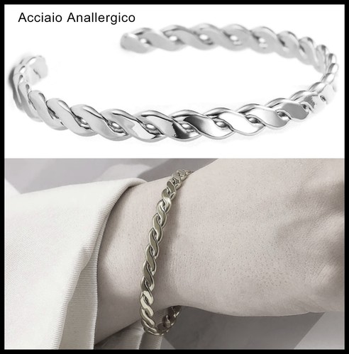 Bracciale acciaio anallergico - bracciale,