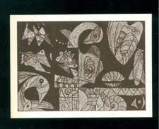 BIGLIETTO DA VISITA UMBERTO ZANETTI PITTORE BOLOGNA OPERA 1975