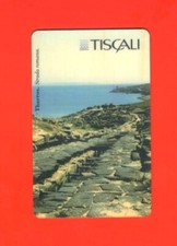 SCHEDA TELEFONICA TISCALI Tharros strada romana GIALLA Valore 10.000 Lire
