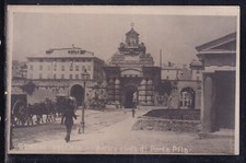 Cartolina Genova Vecchia Antica Cinta di Porta Pila ANIMATA CARROZZE G1513