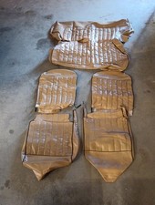 serie fodere sedili copri sedili fiat 500 e giardiniera pelle/sky Crema