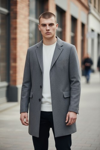 Cappotto corto uomo - , lana