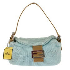 Borsa a mano Fendi in lana blu