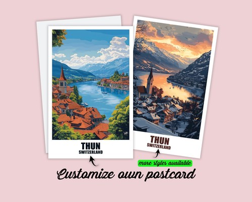 Thun cartolina poster - thun,