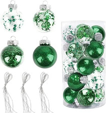 Palle Di Natale Dipinte 6Cm,  20 Pezzi Palline Albero Di Natale, Addobbi Nataliz