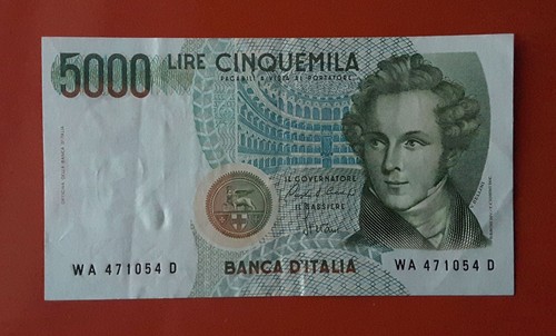 Banconota 5000 lire - 5000, bellini