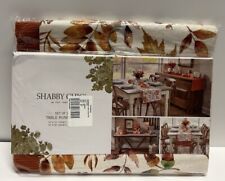 Set 2 Runner da Tavolo Shabby Chic Autunno Ruggine Foglie Metallizzate 16x90 e 14x72