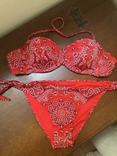 Bikini Tezenis stampa bandana balconcino rosso 1-2 XS