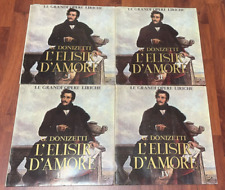 LE GRANDI OPERE LIRICHE DONIZETTI L'ELISIR D'AMORE 4 DISCHI 33 GIRI FABBRI 1969