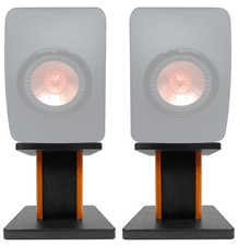 (2) Supporti per altoparlanti da scaffale in legno 8" 2 toni per altoparlanti HiFi monitor KEF LS50