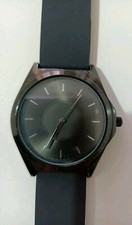 Orologio Pier One Cassa In Acciaio Colore Nero Cinturino  Silicone Con Batteria 