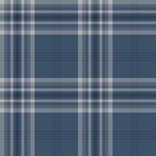 Muriva Catherine Lansfield Carta Da Parati A Righe Tartan Metallica - Blu 165524