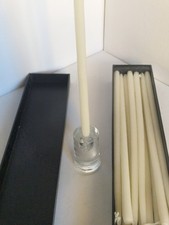 Porta candele in vetro con