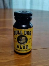 Vintage Bull Dog Blue Laundry Bluing 2oz Unused Bottle