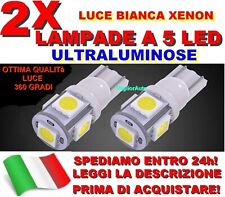 2 LAMPADINE T10 5 LED LUCE POSIZIONE HONDA SH 125 150 300 LUCE BIANCA 6000K