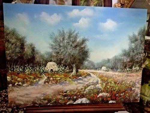 Dipinto olio tela opera - dipinto, di