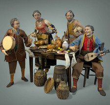 Tavolata 4 figure 45 Cm Porta