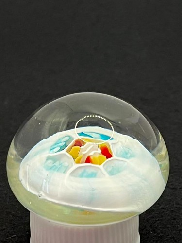 Fermacarte rotondo millefiori - fermacarte,