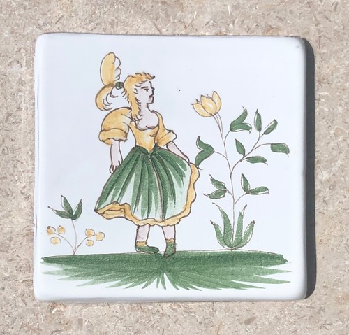 Piastrella dipinta mano - a,