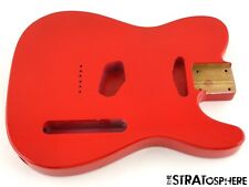 NUOVO Corpo di Ricambio per Fender Telecaster Tele, Frassino Tostato, Rosso Fiesta