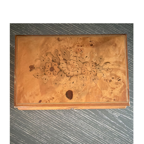 Vintage floral inlay burl - vintage,