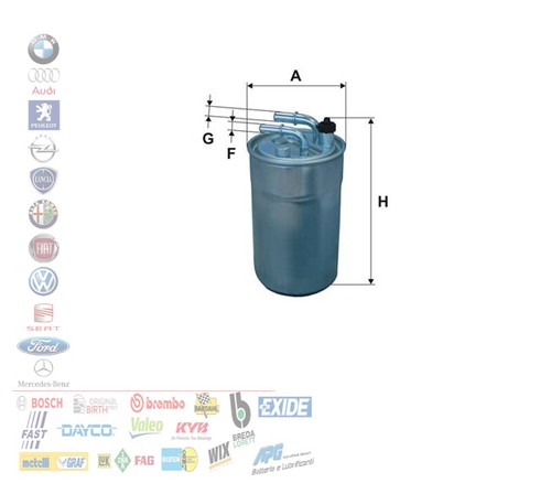 Filtro carburante opel corsa - filtro, d