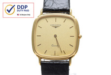 Vintage anni 80 [QUASI NUOVO] Longines Quarzo 150 6885 Quadrante Oro Uomo dal GIAPPONE