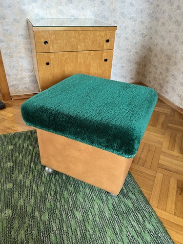Sgabello pouf anni verde - pouf,