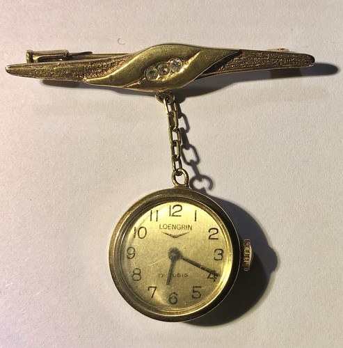 Spilla con orologio della