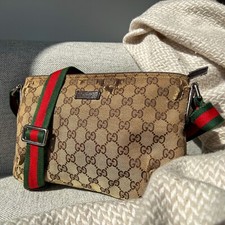 Borsa a tracolla Gucci GG tela
