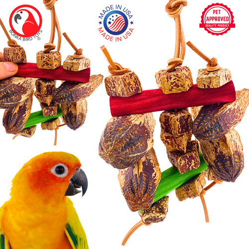 Bonka bird toys - bird, mogano