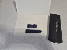 Cinturino Strap Rubber Panerai Blue Originale Short Submersible 42mm 22/20