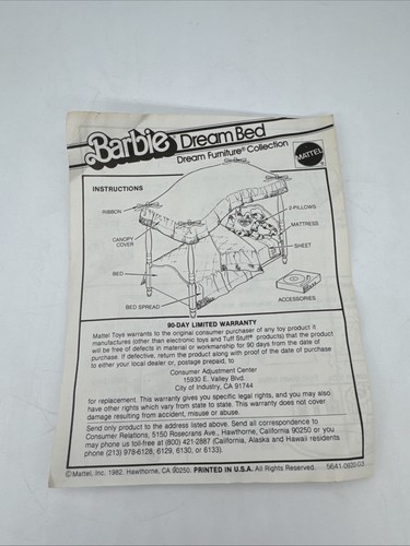 Vintage barbie dream bed - dream,