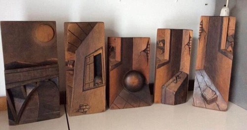 Quadro legno alto - in,